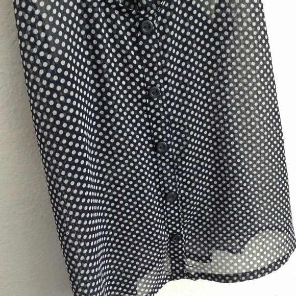 Full tilt navy polka dot sheer tank - Picture 3 of 4